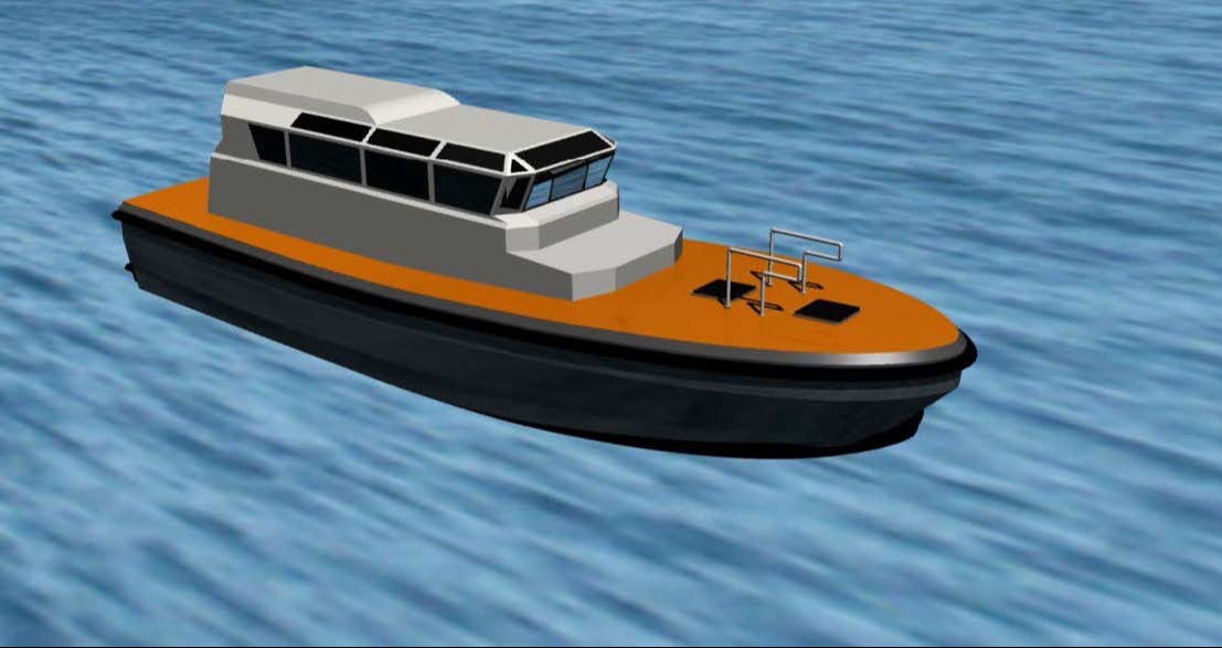 3d drawing of boat